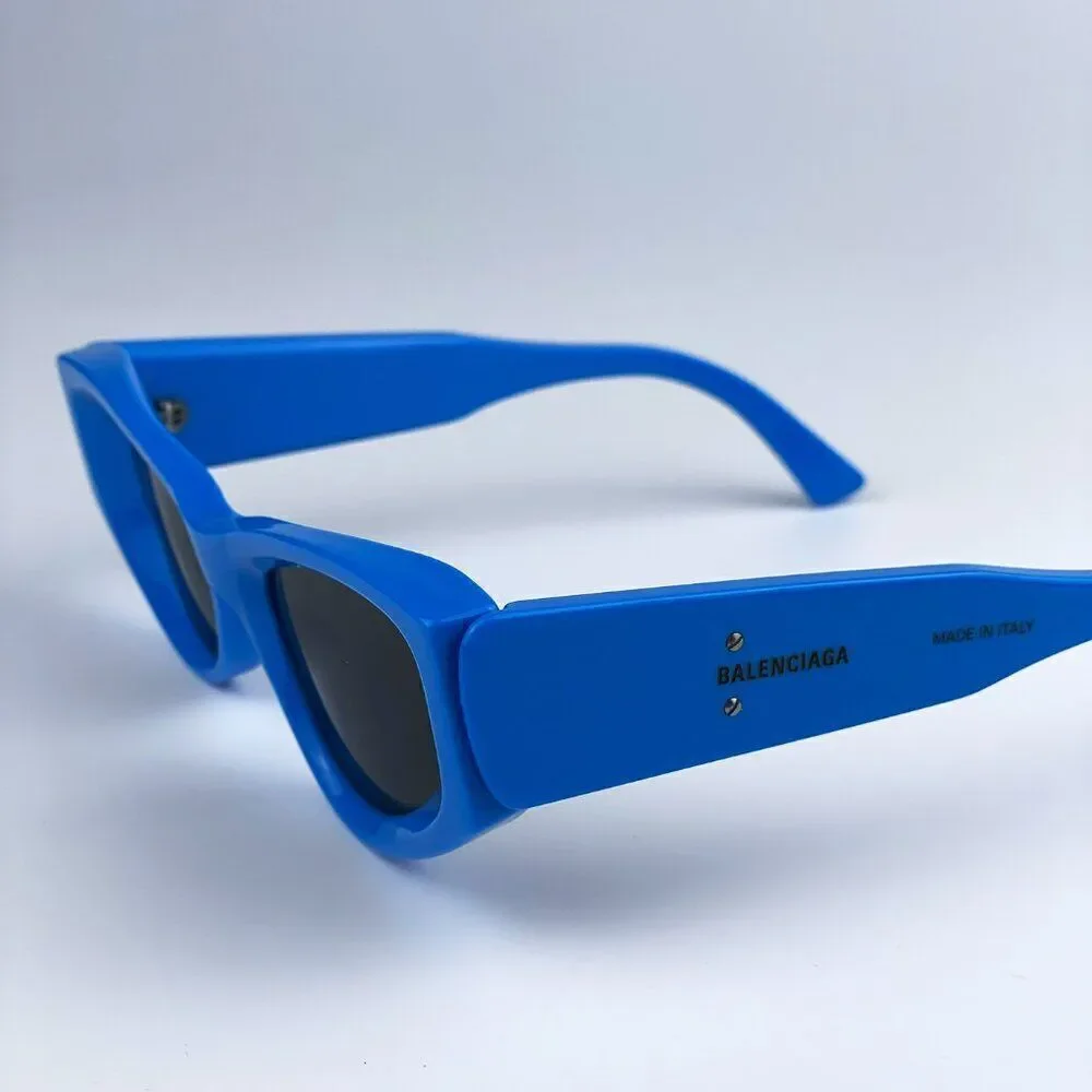 SALE! NEW Balenciaga BB0243S 004 Blue Grey Cat Eye Unisex Sunglasses